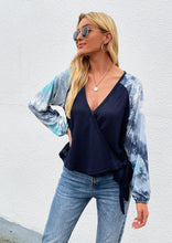 Load image into Gallery viewer, Two Tone Surplice Knit Sweater