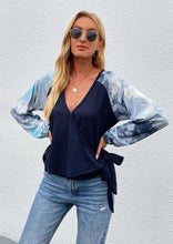 Load image into Gallery viewer, Two Tone Surplice Knit Sweater