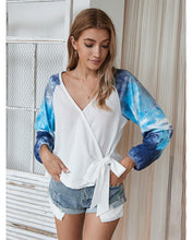 Load image into Gallery viewer, Two Tone Surplice Knit Sweater