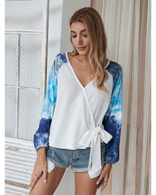 Load image into Gallery viewer, Two Tone Surplice Knit Sweater