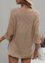 Load image into Gallery viewer, Drop Shoulder 3/4 Length Sweater