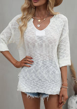 Load image into Gallery viewer, Drop Shoulder 3/4 Length Sweater
