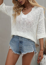 Load image into Gallery viewer, Drop Shoulder 3/4 Length Sweater