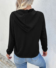 Load image into Gallery viewer, Half Button Hooded Sweatshirt