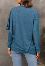 Load image into Gallery viewer, V Neck Asymmetrical Overlap Sweater