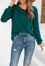 Load image into Gallery viewer, Contrast Side Button Sleeve Sweater