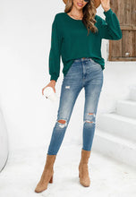 Load image into Gallery viewer, Contrast Side Button Sleeve Sweater