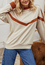Load image into Gallery viewer, Two Tone Geometric Striped Sweater