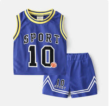 Load image into Gallery viewer, Children's Summer Basketball Clothing Set – Boys' Vest and Shorts Two-Piece - # BOAA11310001