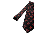 Load image into Gallery viewer, Extra Long Red Jerusalem Cross with White Accents Necktie