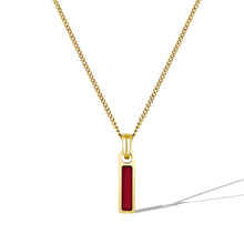 Load image into Gallery viewer, Birthstone Tag Necklace - Gold