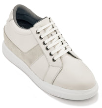 Load image into Gallery viewer, CALTO - K1531 - 3 Inches Taller (Off White) - Lightweight Leather Sneakers