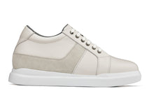 Load image into Gallery viewer, CALTO - K1531 - 3 Inches Taller (Off White) - Lightweight Leather Sneakers