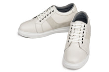 Load image into Gallery viewer, CALTO - K1531 - 3 Inches Taller (Off White) - Lightweight Leather Sneakers