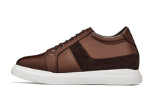 Load image into Gallery viewer, CALTO - K1532 - 3 Inches Taller (Coffee Brown) - Lightweight Leather Sneakers