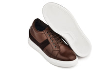 Load image into Gallery viewer, CALTO - K1532 - 3 Inches Taller (Coffee Brown) - Lightweight Leather Sneakers