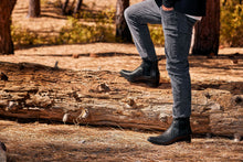 Load image into Gallery viewer, CALTO - K30521 - 3.3 Inches Taller (Black) - Woven Slip-On High-Top Chelsea Ankle Boots