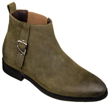 Load image into Gallery viewer, TOTO - K92082 - 3 Inches Taller (Nubuck Army Green) - Chelsea Ankle Boots