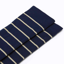 Load image into Gallery viewer, Knee-High Compression Socks – Stripes Navy (20-30 mmHg)