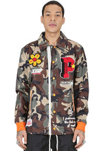 Load image into Gallery viewer, JAKIN Men's premium nylon long sleeve coach jacket with multi patches