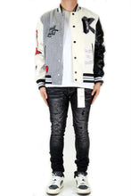 Load image into Gallery viewer, CAPELLA Men's Melton Body with Faux Leather Sleeve Varsity Jacket