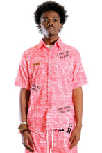 Load image into Gallery viewer, TASSE Men's ripped & repaired short sleeve button down shirt