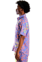 Load image into Gallery viewer, Pello Men's ripped & repaired short sleeve button down shirt