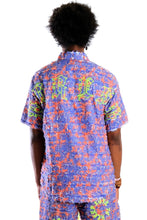 Load image into Gallery viewer, Pello Men's ripped & repaired short sleeve button down shirt