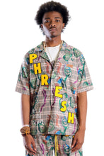 Load image into Gallery viewer, Willie L.T.K. Men's premium Short Sleeve Plaid button down shirt with hand sketch drawing pop art