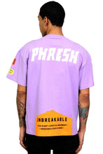 Load image into Gallery viewer, AMETH Men's graphic print purple cotton short sleeve tee