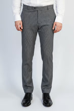 Load image into Gallery viewer, Black & Grey Micro-Patterned Fabric Trousers – Wessi