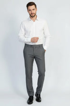 Load image into Gallery viewer, Black & Grey Micro-Patterned Fabric Trousers – Wessi