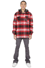 Load image into Gallery viewer, MACKAY Men's Oversize Heavy Flannel Outer Shirket with detachable Cire Hoodie