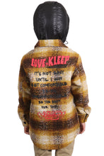 Load image into Gallery viewer, BENIT Kid's Oversize Flannel outer shirket with detachable padded cire hood
