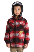 Load image into Gallery viewer, MACKAY Kid's Oversize Flannel outer shirket with detachable padded cire hood