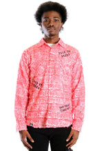 Load image into Gallery viewer, Tasse Men's ripped & repaired button down shirt