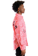 Load image into Gallery viewer, Tasse Men's ripped & repaired button down shirt