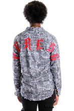 Load image into Gallery viewer, Yeti Men's ripped & repaired button down shirt