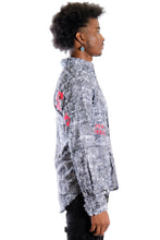 Load image into Gallery viewer, Yeti Men's ripped & repaired button down shirt