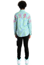 Load image into Gallery viewer, Citron Men's ripped & repaired button down shirt
