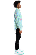 Load image into Gallery viewer, Citron Men's ripped & repaired button down shirt