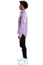 Load image into Gallery viewer, Pello Men's ripped & repaired button down shirt
