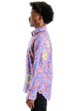 Load image into Gallery viewer, Pello Men's ripped & repaired button down shirt