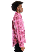 Load image into Gallery viewer, TREK Men's ripped & repaired button down shirt