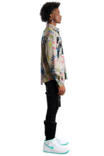 Load image into Gallery viewer, Rans L.T.K. Men's premium Long Sleeve Plaid button down shirt with hand sketch drawing pop art