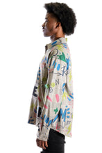 Load image into Gallery viewer, Rans L.T.K. Men's premium Long Sleeve Plaid button down shirt with hand sketch drawing pop art