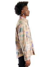 Load image into Gallery viewer, Maxis L.T.K. Men's premium Long Sleeve Plaid button down shirt with hand sketch drawing pop art