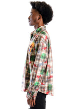 Load image into Gallery viewer, Monarch L.T.K. Men's premium Long Sleeve Plaid button down shirt with hand sketch drawing pop art