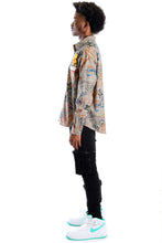 Load image into Gallery viewer, Velo L.T.K. Men's premium Long Sleeve Plaid button down shirt with hand sketch drawing pop art