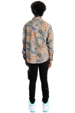 Load image into Gallery viewer, Velo L.T.K. Men's premium Long Sleeve Plaid button down shirt with hand sketch drawing pop art